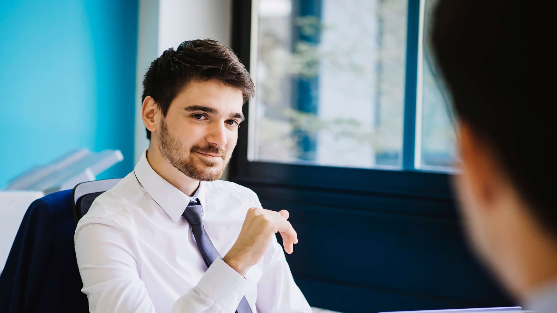 Man in meeting